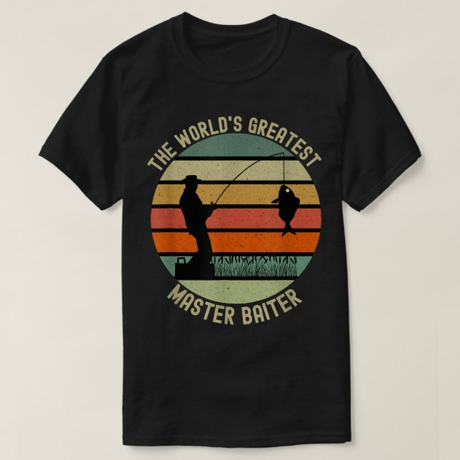 Camiseta Mens o maior peixe mestrado de baiter (Frente do Design)