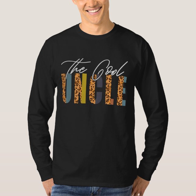 Camiseta Mens O Tio Leopardo Legal Tio Cute Tio Novo (Frente)