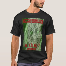 Camiseta Men's "Obsession Suppression" black t-shirt.