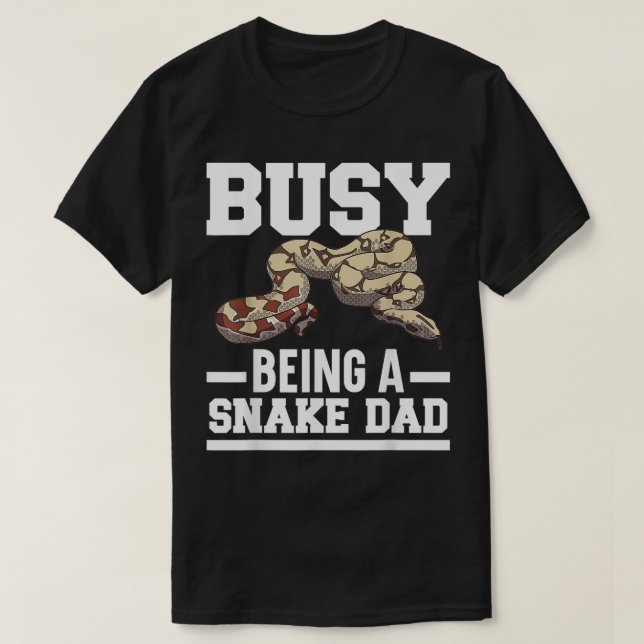 Camiseta Mens Ocupados Sendo Um Réptil Da Serpente De Venen (Frente do Design)