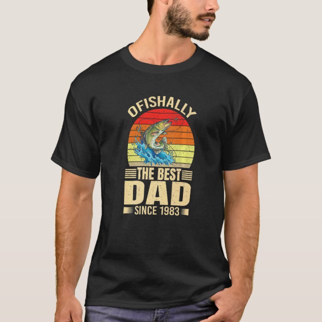 Camiseta Mens Ofishalmente O Melhor Pai Desde 1983 (Frente)
