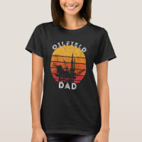 Mens Oil Rig Retro Sunset Oilfield Pai Worker Oilf