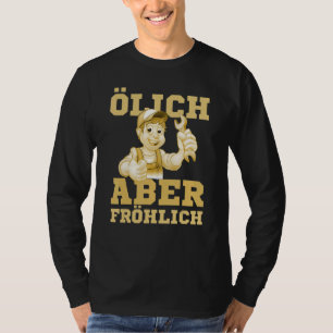 Camiseta Mens Oily mas feliz mecatrônica mecânica de carros