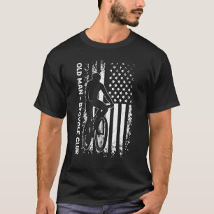 Camiseta Mens Old Man Bicycle Pai Cyclist Road Bike