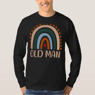 Camiseta Mens Old Man Rainbow Boho Rainbow Old Man Legal Pa