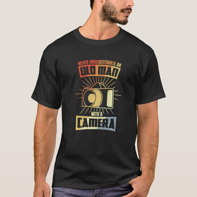 Camiseta Mens Old Photographer Vintage Photography  (Frente)