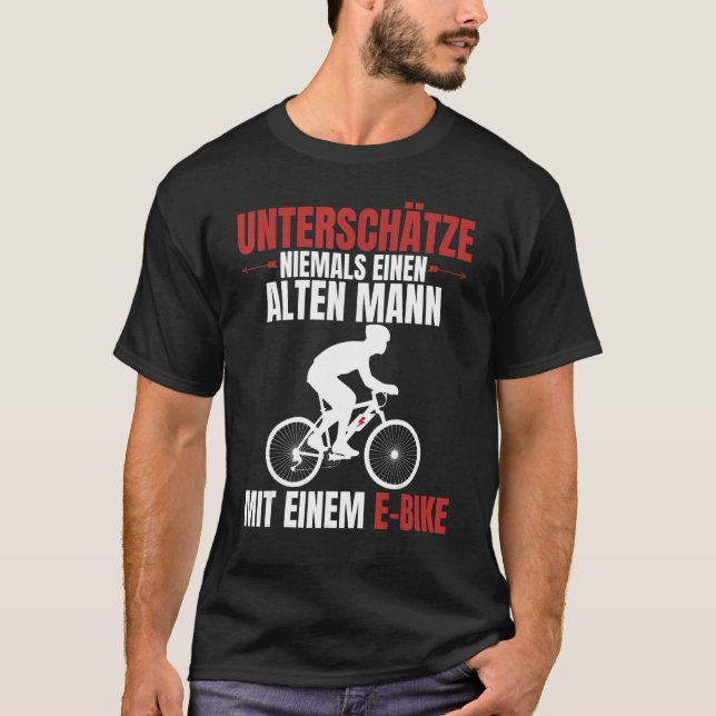 Camiseta Mens Olten Mann E Bike Bicycle Rider (Frente)