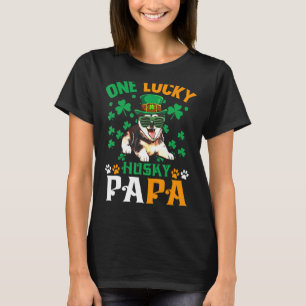 Camiseta Mens One Lucky Dog Papa Rouco Funny Rua Patrick