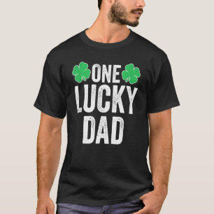 Camiseta Mens One Lucky Pai Clover Men Dia de São Patrício