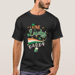 Camiseta Mens One Lucky Pai Rua No Dia De Patrick Rainbow F