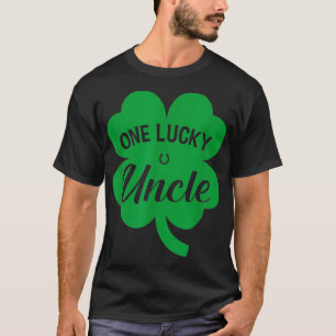 Camiseta Mens One Lucky Tio Shamrock Four Folha Rua