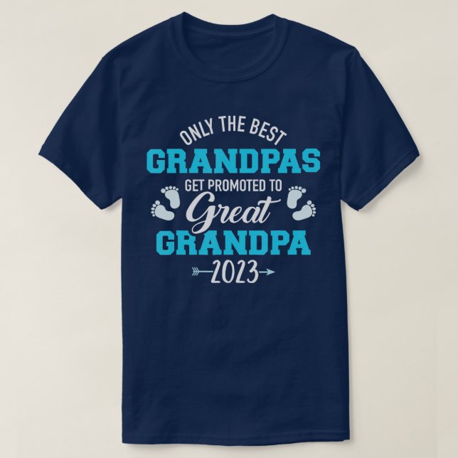 Camiseta Mens Only the best grandpas get promoted to great  (Frente do Design)
