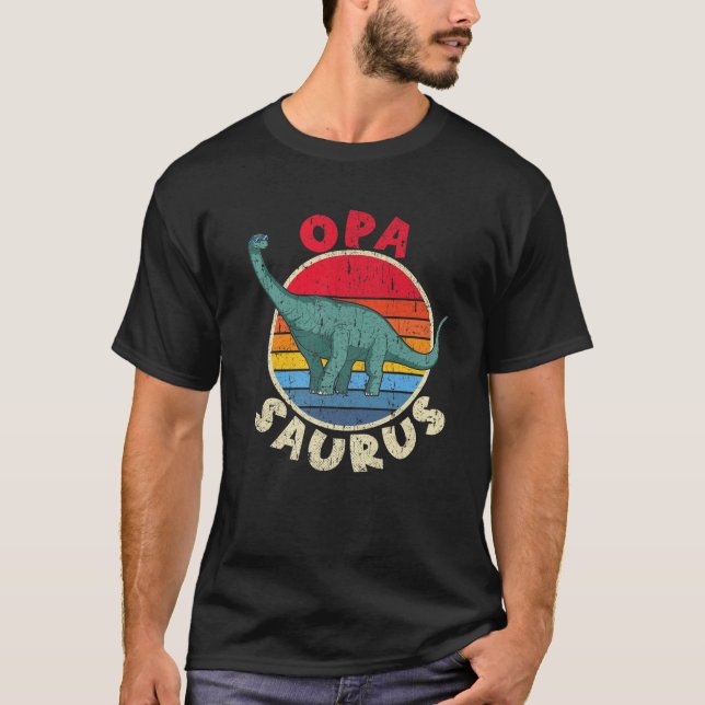 Camiseta Mens Opa Saurus I Brachiosaurus Diplodocuments I F (Frente)