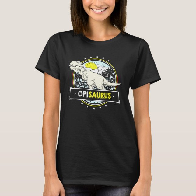 Camiseta Mens Opi De Netos Homens Trex Opisaurus (Frente)