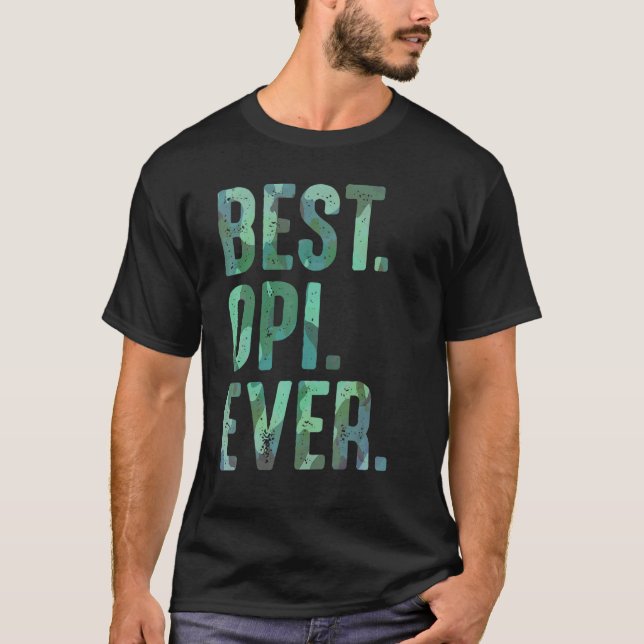Camiseta Mens Opi Ideia De Netos Para Homens Melhor Opi (Frente)