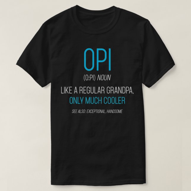 Camiseta Mens Opi Oferta Como Uma Co De Definição De Avô Re (Frente do Design)