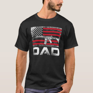Camiseta Mens Orgulhosos Direitos de Arma do Pai Ar 15 Amer