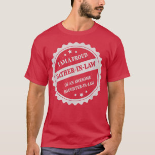 Camiseta Mens Orgulhosos FatherinLaw de uma Incrível Lei Ma