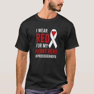 Camiseta Mens Orgulhosos Guerreiros CHD Avô Congenital Hear