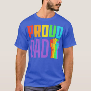 Camiseta Mens Orgulhosos Pai Mês Arco-Íris LGBTQ
