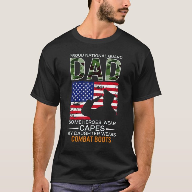 Camiseta Mens Orgulhosos Pai Nacional Minha Filha Veste Co (Frente)