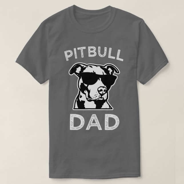 Camiseta Mens Orgulhosos Pai Pitbull Mens Pit Bull Cão Engr (Frente do Design)