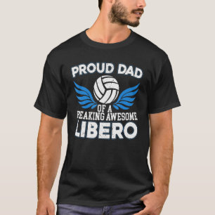 Camiseta Mens Orgulhosos Pais De Um Louco Libero Volley