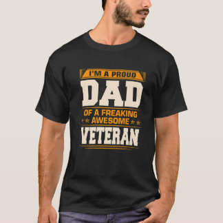 Camiseta Mens Orgulhosos Pais do Incrível Veterano Dia do P