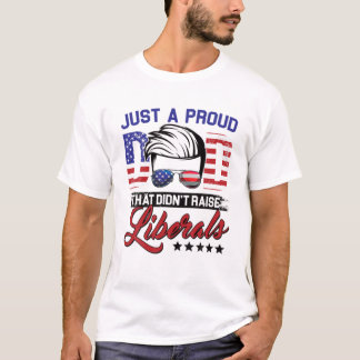 Camiseta Mens Orgulhosos Pais que não levantaram os Liberai