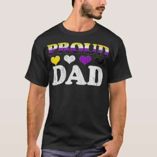 Camiseta Mens Orgulhosos pais Sinalizador de Orgulho Não Bi