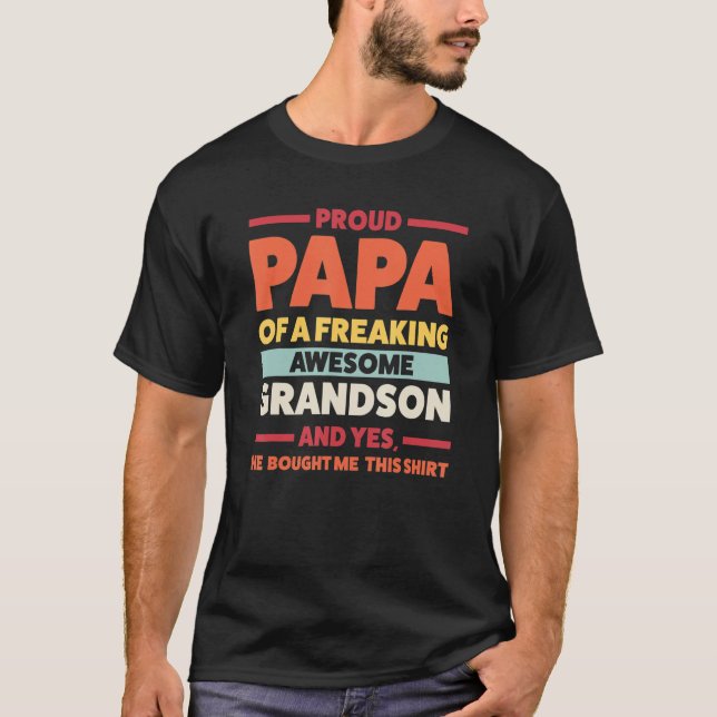 Camiseta Mens Orgulhosos Papá de um fantástico batedor do n (Frente)