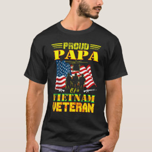 Camiseta Mens Orgulhosos Papa De Uma Família Militar Vetera