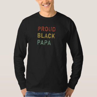 Camiseta Mens Orgulhosos Papa Negro Africano-Americano Fais