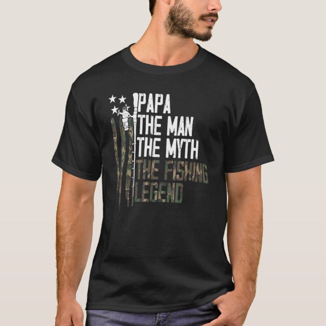 Camiseta Mens Orgulhosos Papa Pai A Camuflagem Da Legenda D (Frente)