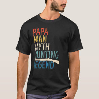 Camiseta Mens Orgulhosos Papa Pai A Lenda De Caça Retro Vin