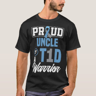 Camiseta Mens Orgulhosos Tio Do Guerreiro T1d Diabetes Awar