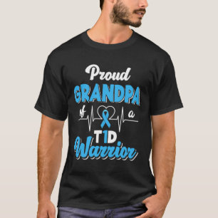 Camiseta Mens Orgulhosos Vovô De Um Guerreiro T1D Diabo