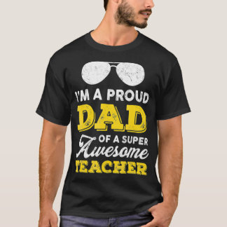 Camiseta Mens OrgulhososPai SuperFantástico ProfessorFilha 