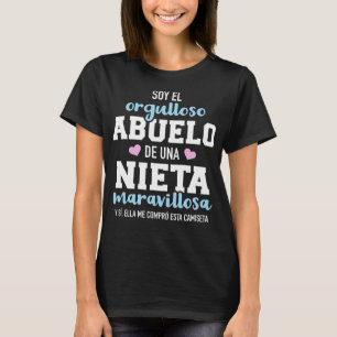 Camiseta Mens Orgulloso abuelo de una nieta Maravillosa T-S