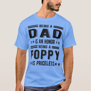 Camiseta Mens Orud Poppy Melhor Avô Poppy