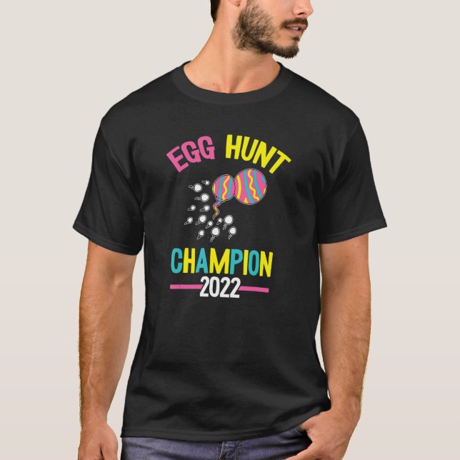 Camiseta Mens Ovo Champion 2023 Páscoa Dia Engraçado Pai A (Frente)