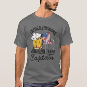 Camiseta Mens Padre Husband USA Equipe Bebendo Capitão Bee