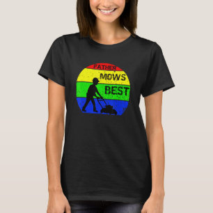 Camiseta Mens Padre Mows Melhor Pai Mower Mow Vintage G