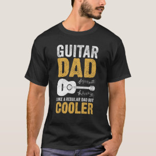 Camiseta Mens Padre Music Guitar Pai Como um Pai Regular B