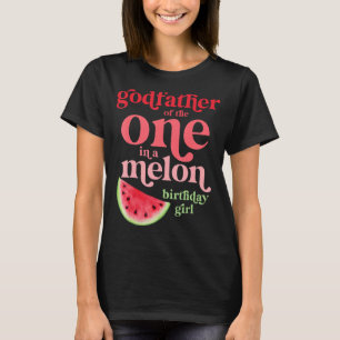 Camiseta Mens Padrinho De Um Em Um Melão Aniversário Que