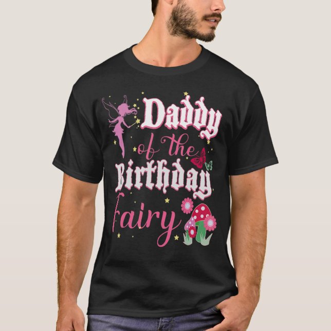 Camiseta Mens Pai Da Princesa Fada De Aniversário Mus (Frente)
