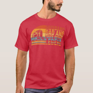 Camiseta Mens Pai De Marido E Lenda De Condução De Caminhõe