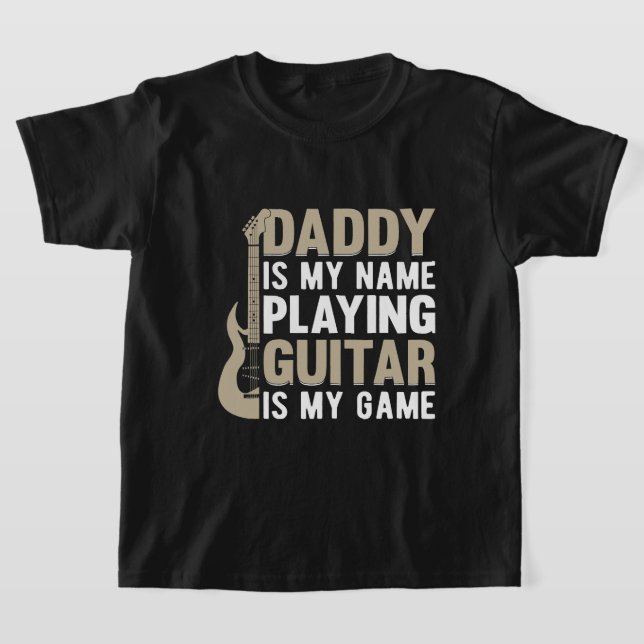 Camiseta Mens Pai É Meu Nome Jogando Violão É Meu Jogo Gu (Postura )