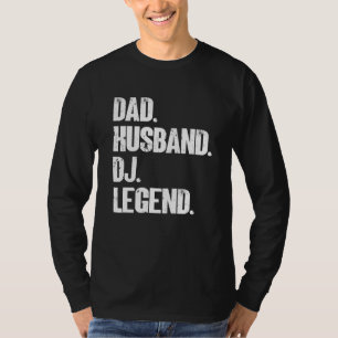 Camiseta Mens Pai Husband Dj Legend Music Artista Dj