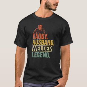 Camiseta Mens Pai Husband Welend Legend Metal Worker Vint